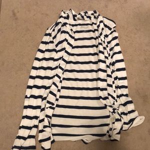 Blue and white stripped cardigan